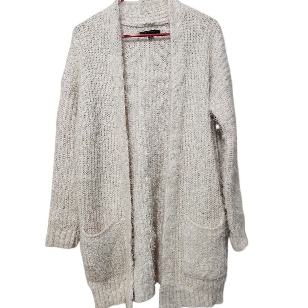 Cyrus Cardigan Size Medium Ivory With Pockets